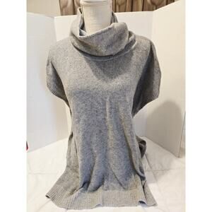 Bianca B Italy Knit Sweater S M Poncho Cape Wool Blend Sleeveless Preppy Fairy